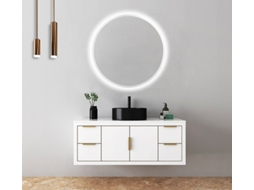 Espelhos Redondos Retroiluminados com Contorno Jateado Luz Fria 70Cm MICE COLLECTION