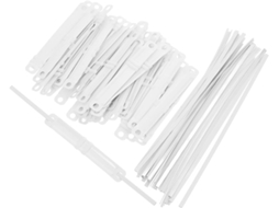 Clips De Plástico Branco Com Design Genérico 2 Furos Para Organização Documentos, Ideais Para Escritórios E Residências