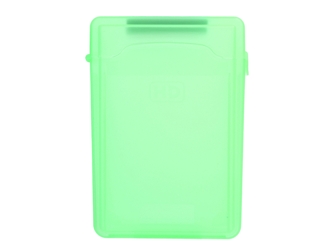 Caixa De Proteção Para Disco Rígido De 3,5 Polegadas Hdd/ssd Case Transparente Verde De Abs Antiestático E Antichocagem