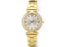 Reloj De Pulsera De Cuarzo Con Correa De Acero Para Hombre Y Mujer Zhoulianfa Dorado