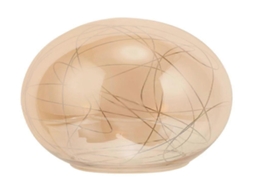 Lurelia Globo De Abajur Elegante, Para Teto E Pendente, Em Vidro E Alumínio, 15x15x14 Cm