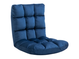 Sofá cama reclinável, poliéster, 90° a 180°, azul S/MARCA