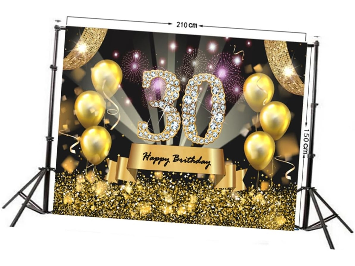 Painel de Fundo com Balões Estampados em Formato de Diamante para Fotos de Aniversário. SFUSHOS