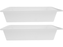 Bandeja Retangular de Plástico Healeved 2 Peças para Artesanato com Papel e Flores Secas, Material Criativo Ho