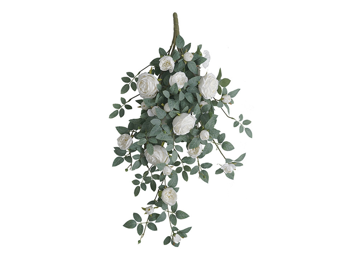 Capa de Porta Branca com Guirlandas de Rosas Artificiais LAXISCREED