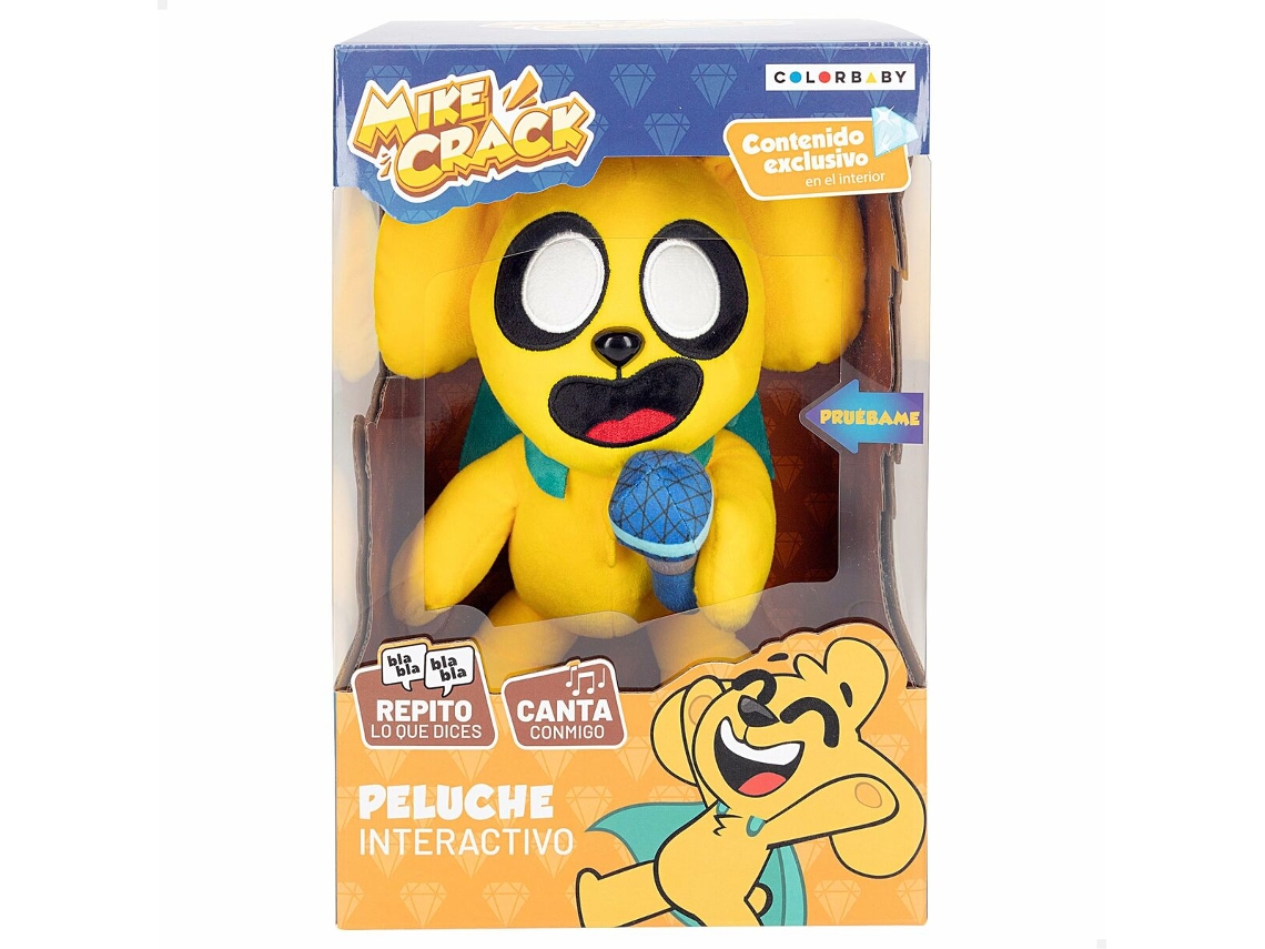Pelúcia Com Som Mikecrack Amarelo 29 Cm