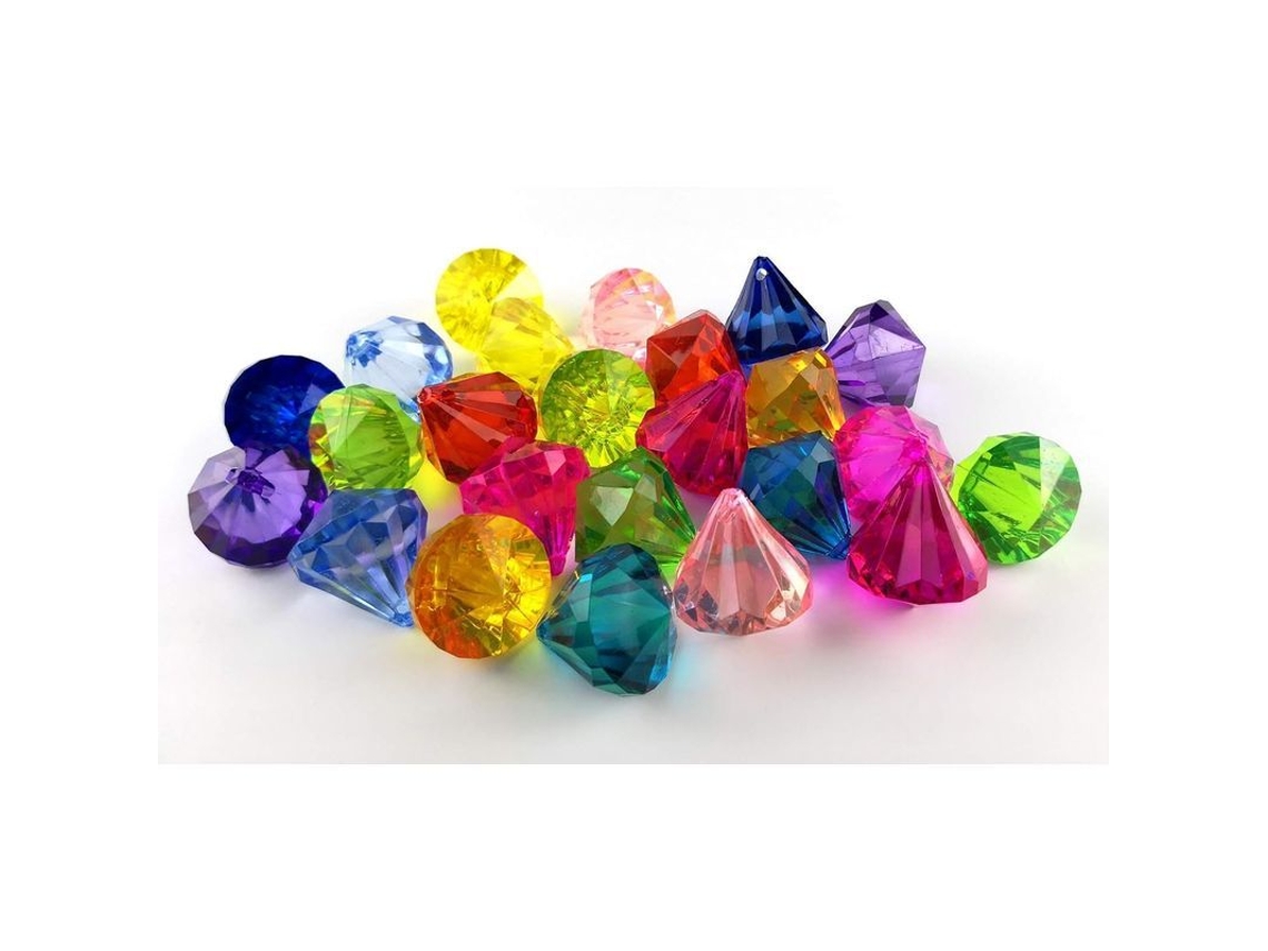 2026 pedras de Diamante Acrílico Coloridas para Crianças, Decoração de Festa e Casa 10 Peças Grandes
