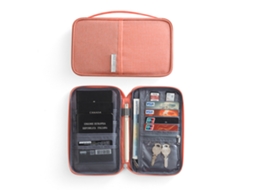 Organizador De Viagem Familiar Com Porta-passaporte E Documentos, Bolso Para Cartão Rfid, Rosa, 21, 5cm X 12, 5cm