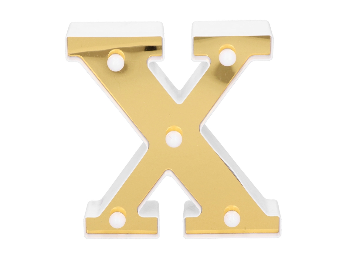 Luminária em Formato de X com o Alfabeto Inglês Exclusivo para Decoração de Casa CHABERLU