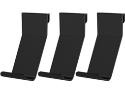 Support De Casque Audio Pratique En Abs Noir, Lot De 3 Pièces, Support De Bureau Pour Casque Sans