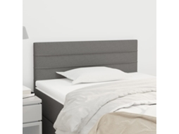 Vidaxl Cabeceira De Cama Tecido 90x5x78/88 Cm Cinzento-escuro