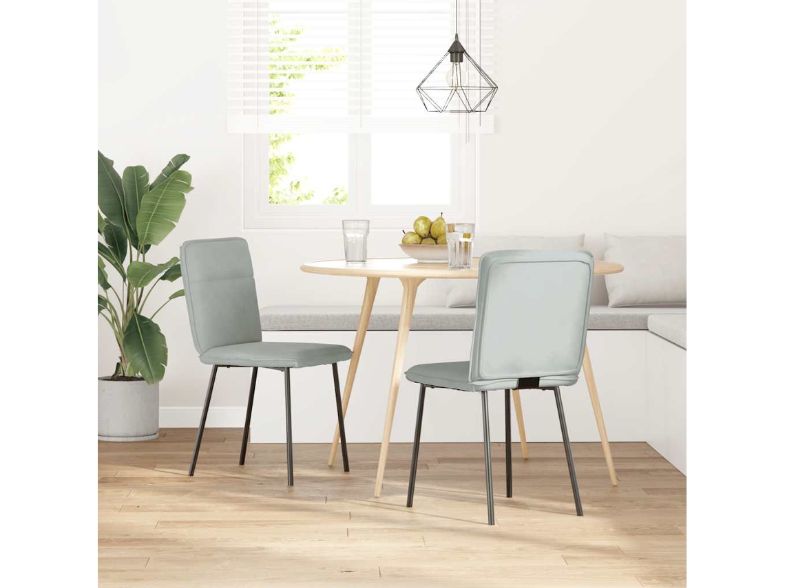 Maison Exclusive - Cadeiras De Jantar 2 Pcs Veludo Cinzento-claro