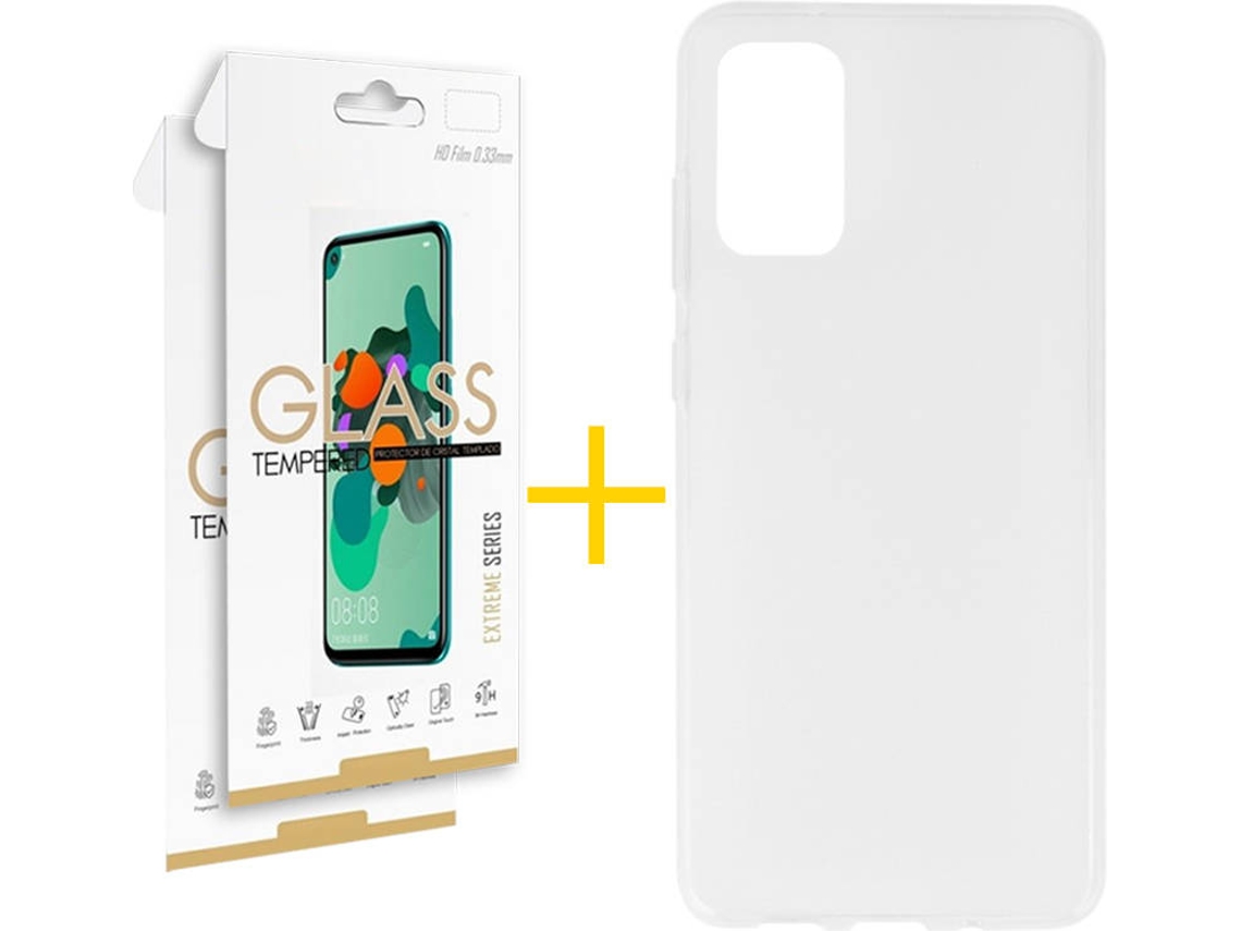 Kit Capa e 2 Películas Samsung Galaxy S20 SKYHE Liso (Transparente)