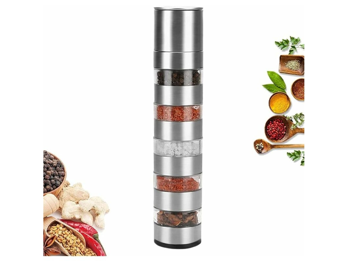 Moedor de pimenta manual ajustável para sal, pimenta, malagueta e ervas AQUAFORGE