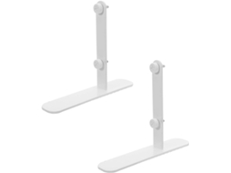 Conjunto Com 2 Suportes De Prateleira Em Metal Branco Em Formato De T Para Uso Em Painéis Perfurados De Escritório.