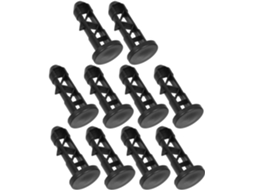 Conjunto De 10 Pinos De Travamento De Plástico Preto Para Lixeira, Tamanho 240l.