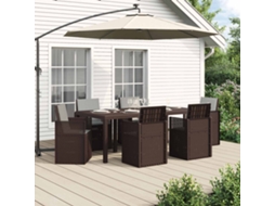 Vidaxl Conjunto De Jantar Para Jardim 7 Unid. Pp
