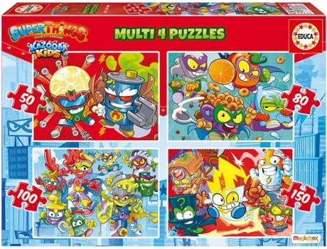 Multi 4 Puzzles Sonic Prime 50+80+100+150 Neon - Educa Borras