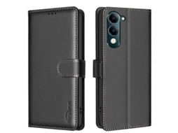 Capa De Couro Antifurto Para Celular Com Textura De Lichia E Rfid
