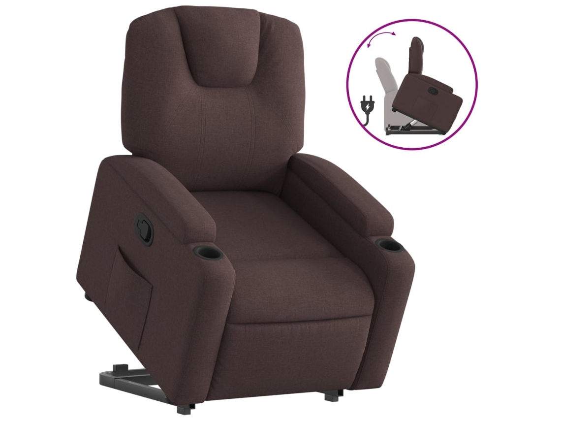 Stand Up Recliner Chair, Stand Up Recliner Chairs Vidaxl Marrom Tecido