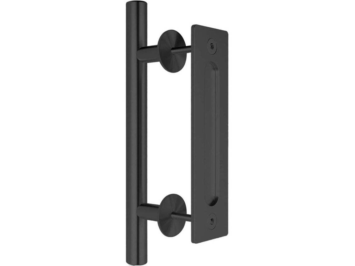 Puxador De Porta Corrediça 30cm,grande E Rústico,preto,ideal Para Portões,garagens E Armários Btforus (1 Unidade)