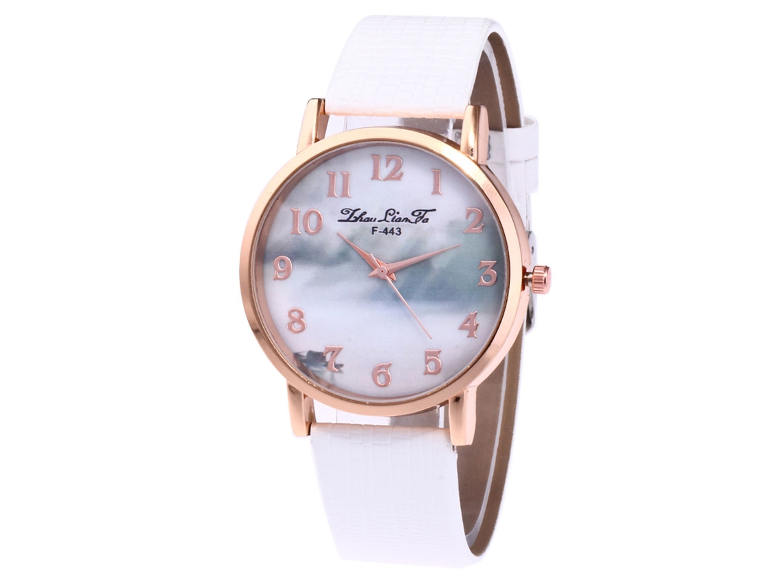 Reloj De Cuarzo Estilo Simple Fashion Unisex Para Negocios Regalo (blanco)