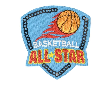 Ecusson Termocolante Brasão De Esporte Basquete 5,5cm X 5cm Mdc