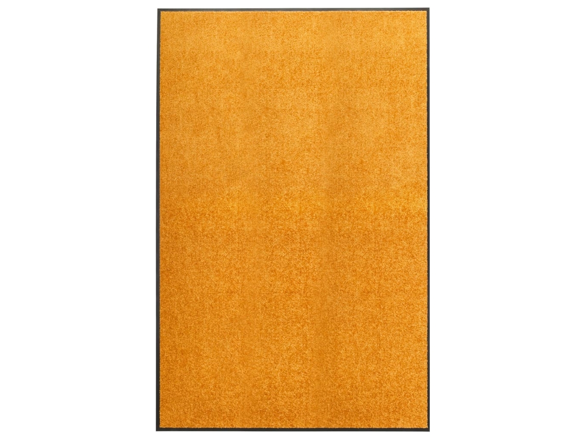 Vidaxl Tapete De Porta Lavável 120x180 Cm Laranja