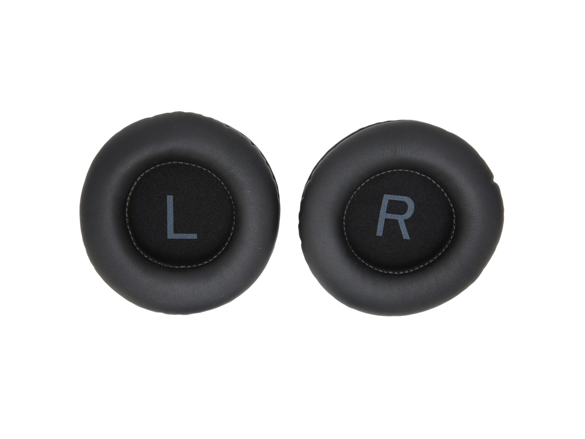 Almohadillas Reemplazables para Auriculares Universales Redondos de 90 Mm, de Piel Sintética Negra.