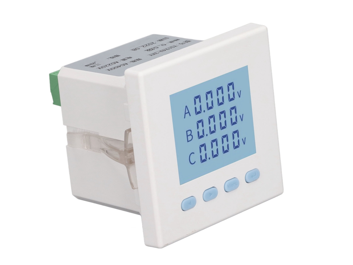 Laxiscreed Voltímetro Trifásico Digital Lcd, Faixa Ac400v Para Medição Precisa