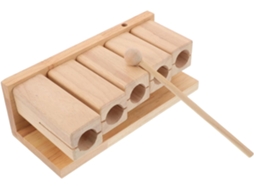 Instrumento De Percussão De Madeira Com Tons E Baquetas Para Meninos E Meninas, Blocos De Ritmo Natural E...