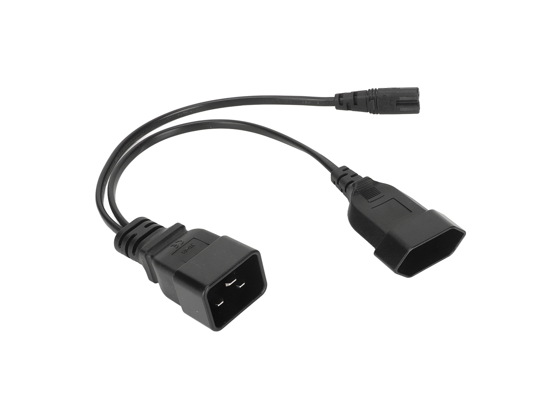 Aetheria cabo Divisor Y Iec320 C20 para C7 Feminino Profissional para Computador Hdtv