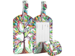 Conjunto de 4 Etiquetas BRILVIBERA em PVC com design geométrico