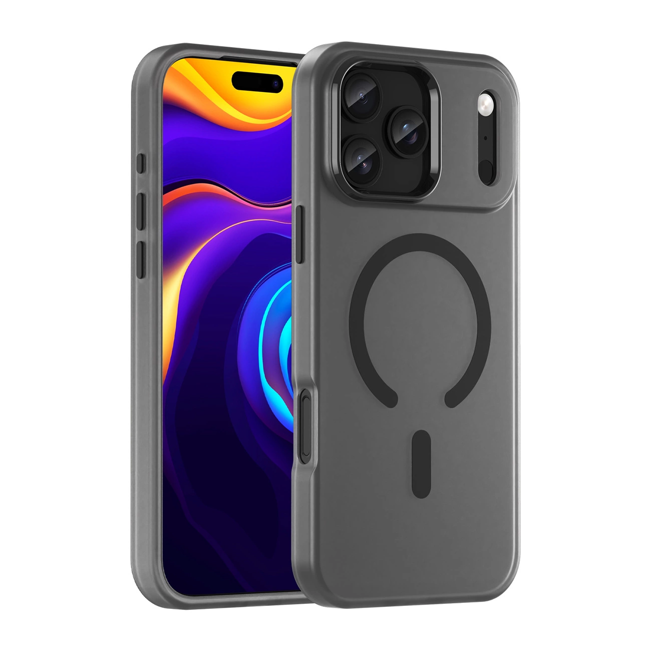 Capa Abrasiva Magnética Hurtel Para Iphone 17 Pro Compatível Com Magsafe