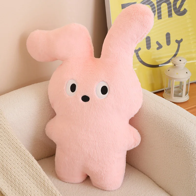 Almofada Decorativa para Sofá em Formato de Coelho de Orelhas Compridas Almofada de Desenho Animado para Adultos MDUG (rosa, 70 Cm)