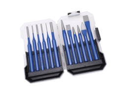 Kit De 12 Ferramentas De Gravura E Perfuração: Burins E Punções Cónicas, Cilíndricas E Planas Com Cabo Azul
