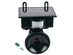 Repelente Ultrassônico Solar com Sensor de Movimento Pir para Pássaros Cães Ratos S/MARCA