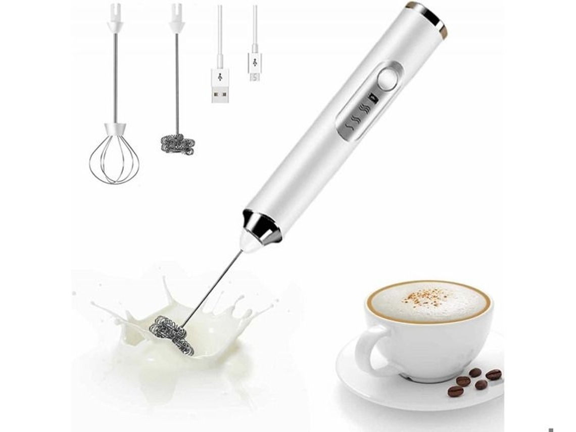 ESPUMADOR ELÉTRICO DE LEITE AQUAFORGE recarregável usb, 3 velocidades, para café