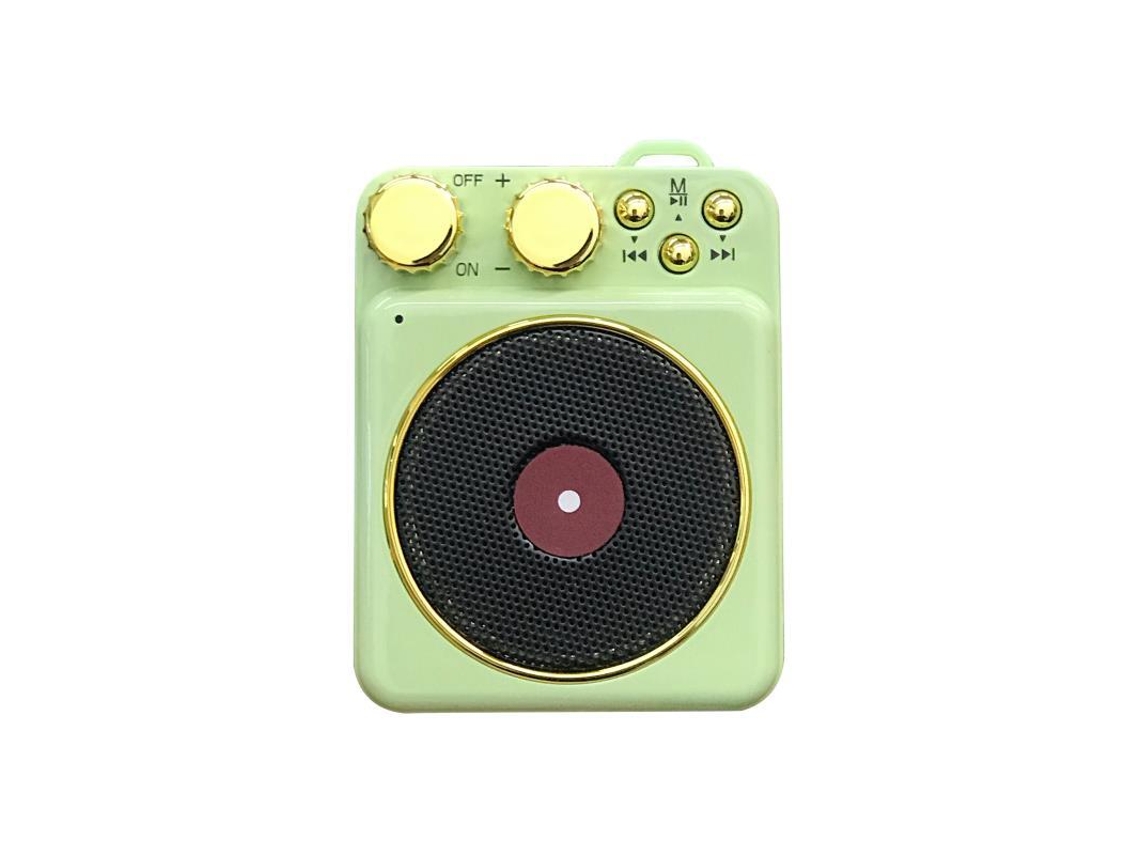 Mini Alto Falante Bluetooth Com Cordão (verde)