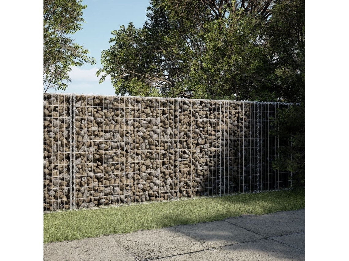 Vidaxl Cesto Gabião Com Cobertura 250x100x100 Cm Ferro Galvanizado