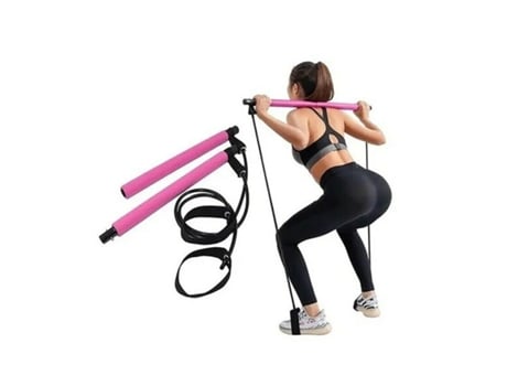 Kit de barra de Pilates portátil GE Yoga Resistance Band com presilha para os pés