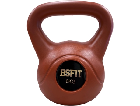 Kettlebell 6 kg. Peso Kettlebell de concreto Bsfit com alça ergonômica