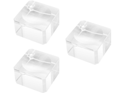 Conjunto Valiclud Com 3 Bases Redondas De Cristal, Transparente, Sem Distorções E Bolhas, Elegantes Para Decoração De