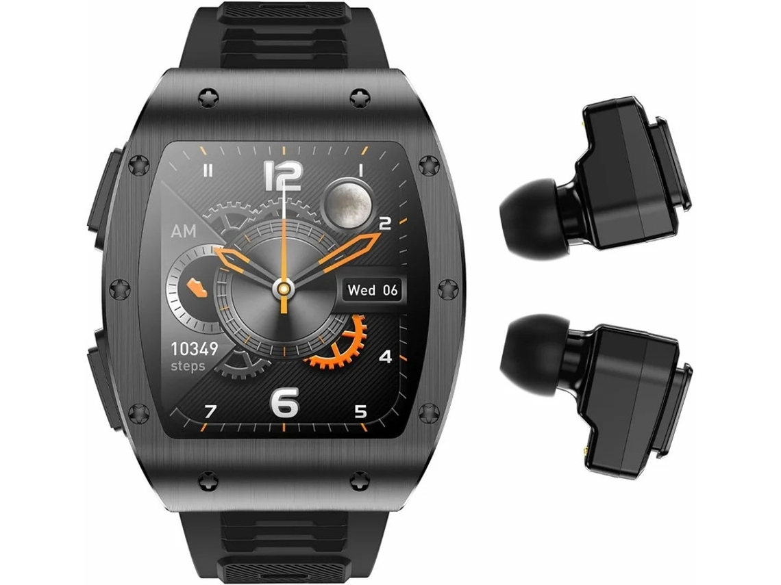 Smartwatch Com Fones De Ouvido 2 Em 1 Relógio Inteligente Militar Bluetooth 1.91 Ips Hd Tecido Para Homens Rastreador Fitness Militar Bestvite