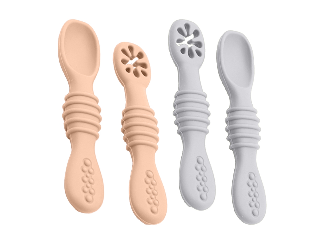 Colheres de Silicone para Bebés Primeira Etapa de Alimentação NEVEANCE