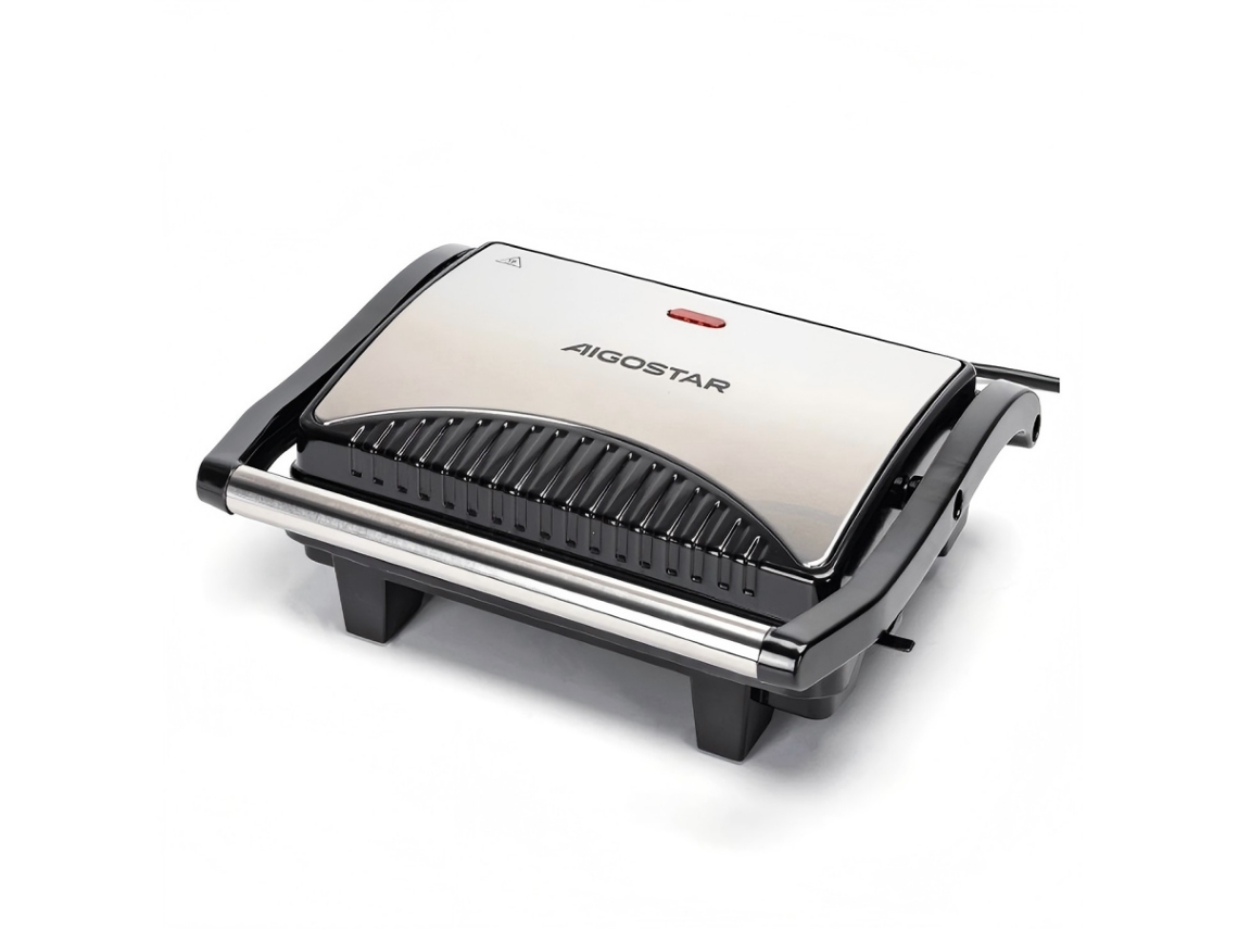 Grelha Panini AIGOSTAR 1000W Aço Inoxidável Sanduicheira para Casa Aquecimento Duplo SINI TECH STORE