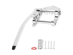 Para Etc Vibrato Bridge Vibrato Bridge Tremolo Unit Big Rocking Rod Metal Tailpiece para Es335 Guitarra Elétrica Prata