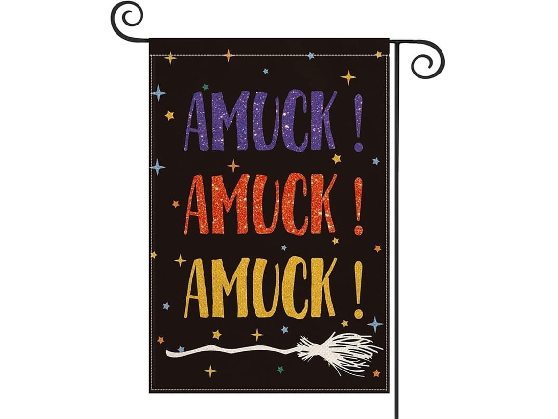Banner Vertical Jardim De Halloween Duplex, Irmãs Sanderson Varinha Decor Exterior Jardim