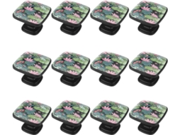 Puxadores E Maçanetas Quadradas Para Armários De Cozinha, Conjunto De 12 Peças Com Desenhos Libélula, Flor E Sapo