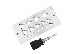 Laxiscreed Placa Guia De Corte Para Dados Em Aço Inoxidável Com 19 Furos E Compatibilidade Imperial